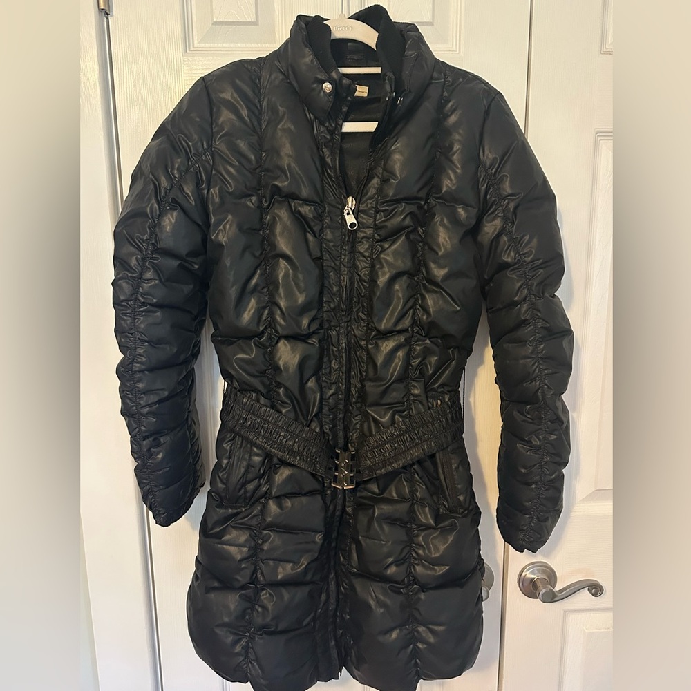Ugg Women's Quilted Black Belted Puffer Winter Jacket